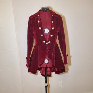Chic Star hi-lo Velveteen Victorian Gothic Steampunk jacket size SM